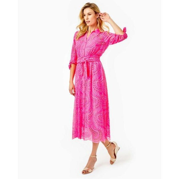 Lilly Pulitzer Dresses & Skirts - Lilly Pulitzer Amrita Midi Shirtdress - Size 6 - NWT